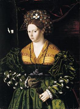 BARTOLOMEO VENETO Portrait of a Lady in a Green Dress Sweden oil painting art